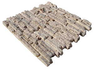 Beige Travertine Split Mosaic