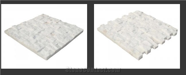 White Marble Split Mosaic