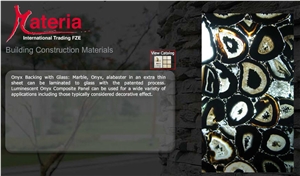 Semiprecious Stone - Onyx Backing with Galss