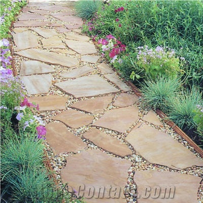 Gneis Gold, Yellow Quartzite Flagstone