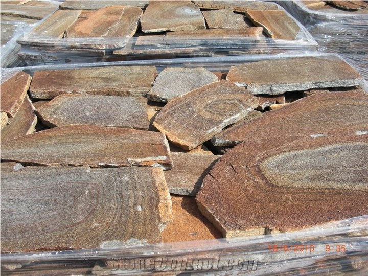 Lolova Gneis, Brown Quartzite Flagstone