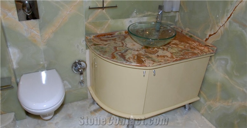 Multicolor Green Onyx Bath Top