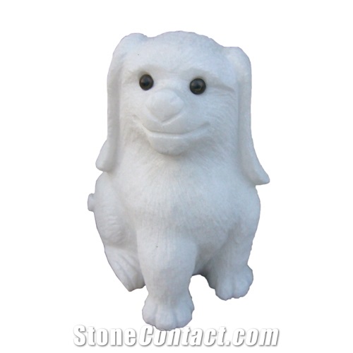 Hand Carved Stone Animal Statue, Red Granite Statue