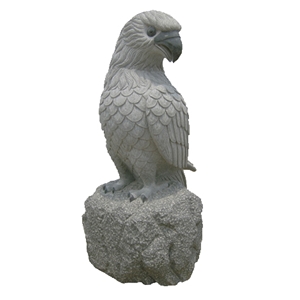 Hand Carved Stone Animal Statue, Red Granite Statue