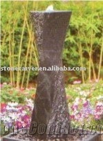 Handmade Garden Water Stone Fountain, G383 Grey Granite Fountain
