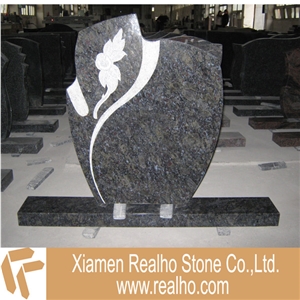 Angola Black Granite Headstone