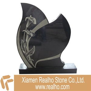 Angola Black Granite Headstone