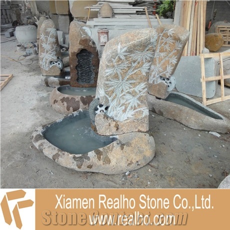 Nature Stone Fountain, Grey Granite Fountain