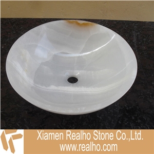 White Onyx Vessel Sinks