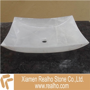 White Onyx Vessel Sinks