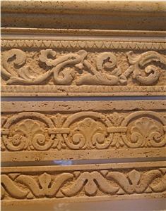 Hashma Travertine Borders, Brown Travertine Borders