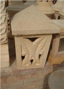 Lighting Units, Menia ,Loaloah ,Isis Fossil Beige Limestone Lanterns, Lamps
