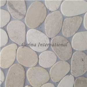 Pebble Stone Mosaic Tiles Cut Sliced