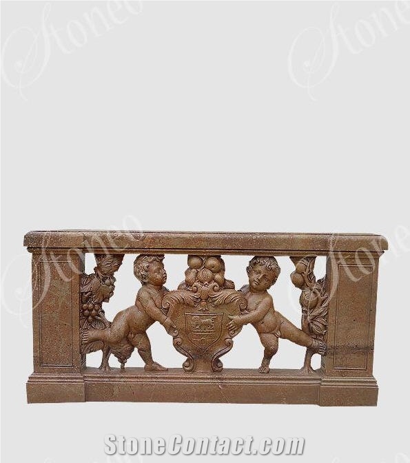 Kapela Rozowy Marble Carved Balustrade, Railings