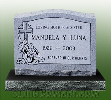 White Granite Tombstone