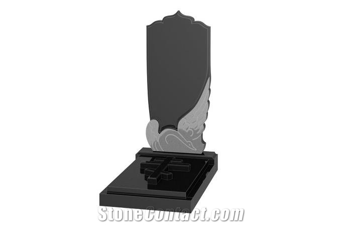 Shanxi Black Headstone, Black Granite Headstone