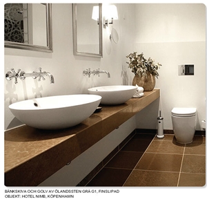Oeland Gra G1 Bath Counter Top, Oel ,Gra G1 Grey Limestone Bath Tops Oeland Gra G1 Bath Counter Top, Oel ,Gra G1 Grey Limestone Bath Tops