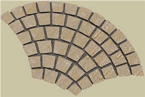 Fan Shaped Paving Stone, Yellow Granite Paving Stone