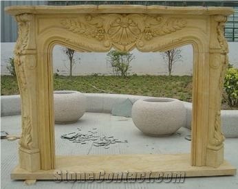 White Marble Fireplace