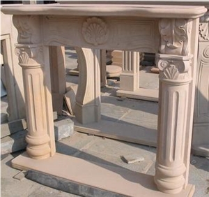 White Marble Fireplace