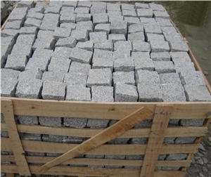 Grey Granite G603 Cube Stone, Cobble Stone