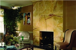 Green Onyx Fireplace Surround, Light Green Onyx