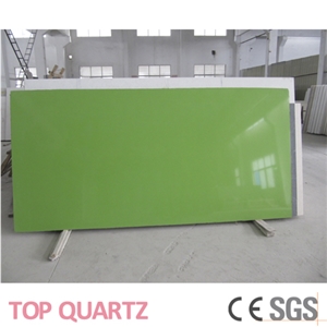 Pure Green Quartz Stone for Kitchen Top