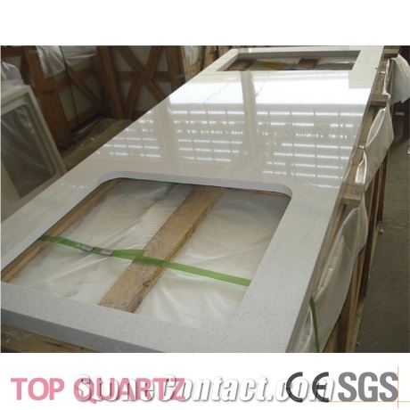 Quartz Stone for Kitchen Countertop with Sink Cut