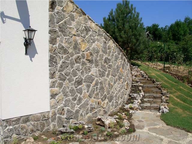 Mossy Decorative Stone for Walls, Silver Grey Gneiss Walls