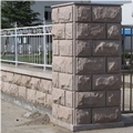 Granite Wall Stone, Natural Red Granite Mushroom Stone
