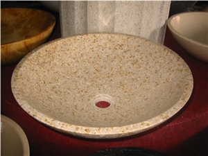 Cheap G682 Granite Vessel Sinks, Yellow Granite Vessel Sinks