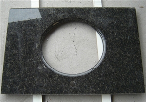 Cheap Verde Ubatuba Granite Vanity Top, Green Granite Vanity Top