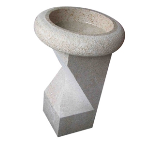 Irregular Shaped G682 Stone Vessel Sink, Yellow Granite Vessel Sink
