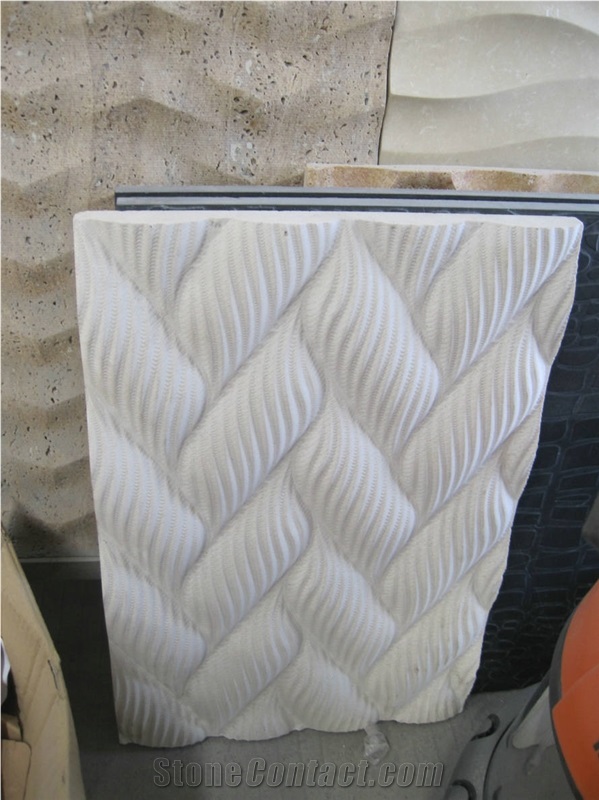 3d Cnc Natural Stone Carving Walling Panel