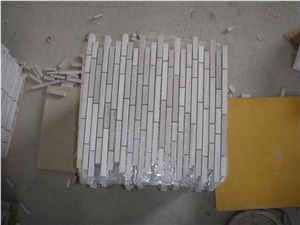 Silver Travertine Mosaic, Silver Travertine Grey Limestone Mosaic
