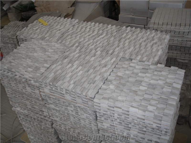 Silver Travertine Mosaic, Silver Travertine Grey Limestone Mosaic