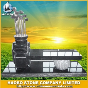 China Tombstone Factory G654 Golf and Brassie Bench Memorials, Cremation Pedestal Monuments
