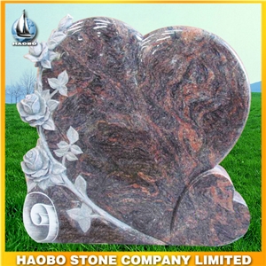 Himalaya Blue Headstone Carving Monument