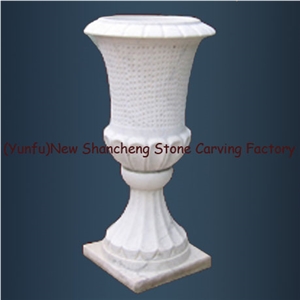 White Marble Flower Pot White Marble Flower Pot