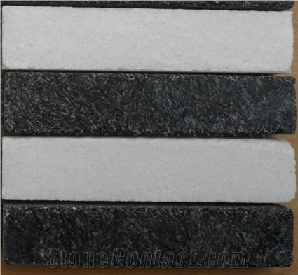 White and Black Quartzite Mosiac, White