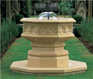 Stone Fountain, Mountain Water Vein Yellow Sandstone