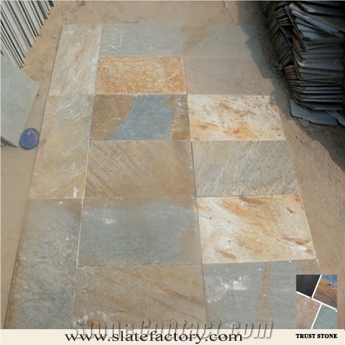Beige Green Quartzite Wall Tiles