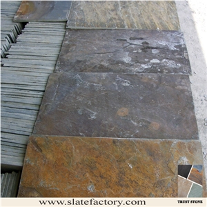 Colorful Slate Wall Slate Tile, Rusty Slate Tiles