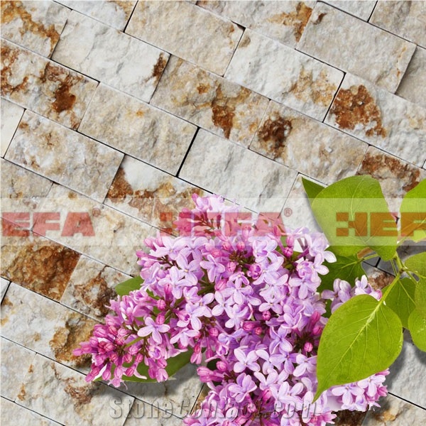 Beige Kitchen Tiles Design XMD015PS, Perlato Svevo Beige Limestone Mosaic