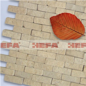 Beige Mosaic Border Pattern XMD015BL1, Beige Limestone Mosaic
