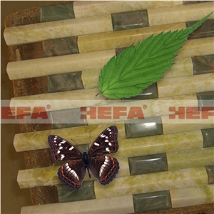 Green 3d Mosaic XMD020GJ1, Jade ,Huaan Jade Green Marble Mosaic