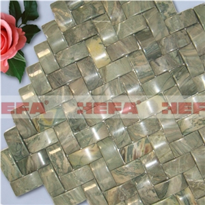 Green and Red Marble Mosaic Square Pattern XMD007J