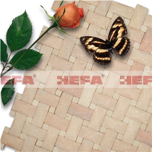 Red Decorative Mosaic Plates XMD011RS, Rose ,Saina Pink Marble Mosaic Red Decorative Mosaic Plates XMD011RS, Rose ,Saina Pink Marble Mosaic