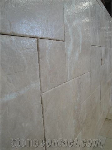 Sandblasted & Brushed Marble Pattern, Saruhanli Beige Marble Cobble, Pavers