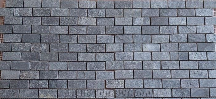 Grey Slate Stone Mosaic Tile, Silver Grey Slate